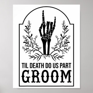 Póster Groom Skeleton Parejas Parejas Coincidiendo Boda H