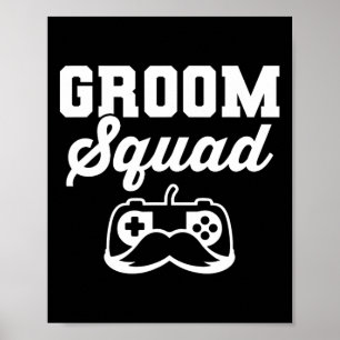 Póster Groom Squad Bacheler Party Groomsmen Gamer