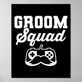 Póster Groom Squad Bacheler Party Groomsmen Gamer