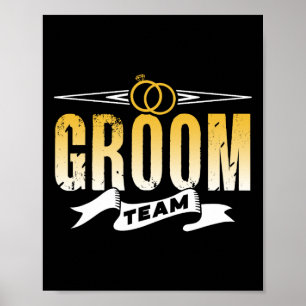Póster Groom Team Boda Bachelor Party Sayings