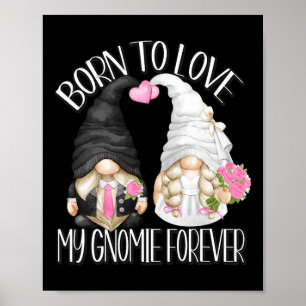 Póster Groom Y Bride Gnoms Para Boda Bachelor De Pareja