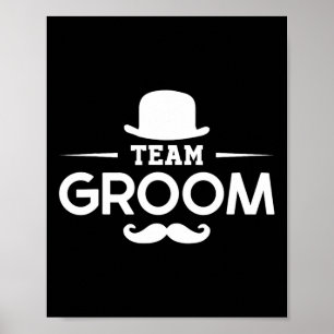 Póster Grooms Bachelor Equipo Fiesta de escuadrón Groom