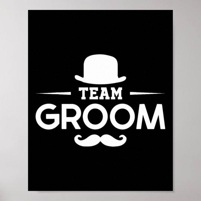 Póster Grooms Bachelor Equipo Fiesta de escuadrón Groom (Frente)
