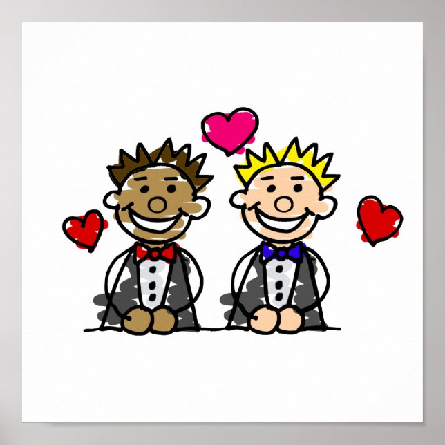 Póster Grooms biraciales (Frente)