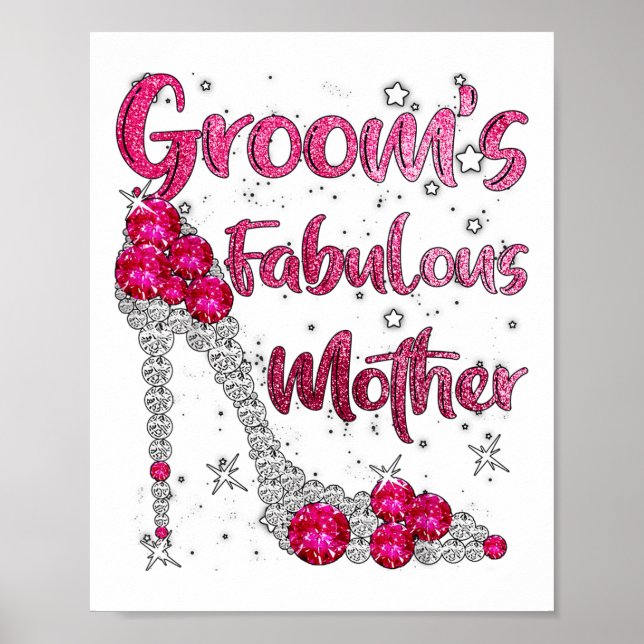 Póster Grooms Fabulous Mother Happy Boda Casarse (Frente)