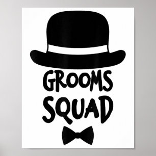 Póster Grooms Squad Shirt White Para El Partido Del Solte