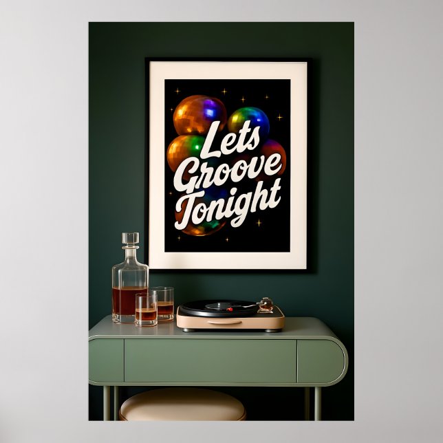 Póster Groove Esta Noche - Retro Disco Wall Art Poster (Frente)