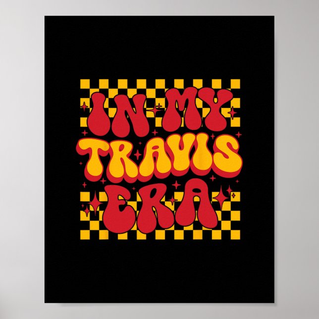 Póster groovía retro en mi época de travis (Frente)