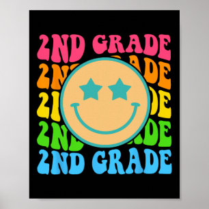 Póster Groovy 2º Grado Vibes Enfrenta A Profesores Retro