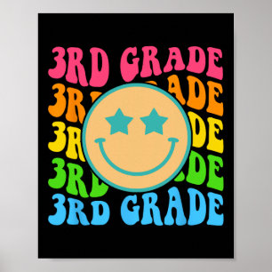 Póster Groovy 3er grado Vibes enfrenta a profesores retro