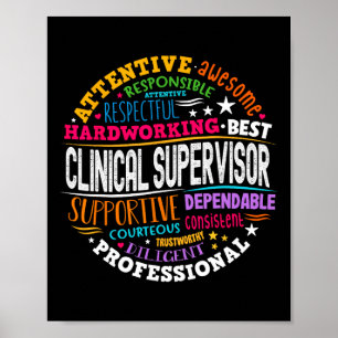 Póster Groovy Agradecimiento al Supervisor Clínico Salud
