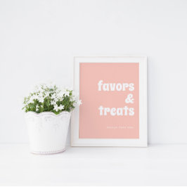 Póster Groovy Baby Hippie Retro Rótulo Baby Shower Favor