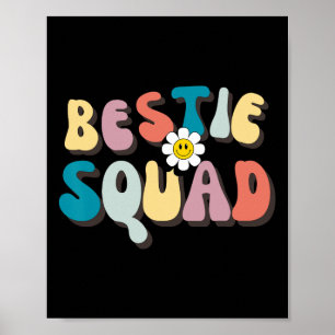 Póster Groovy Bestie Squad Besties Trip Besties Coincidie