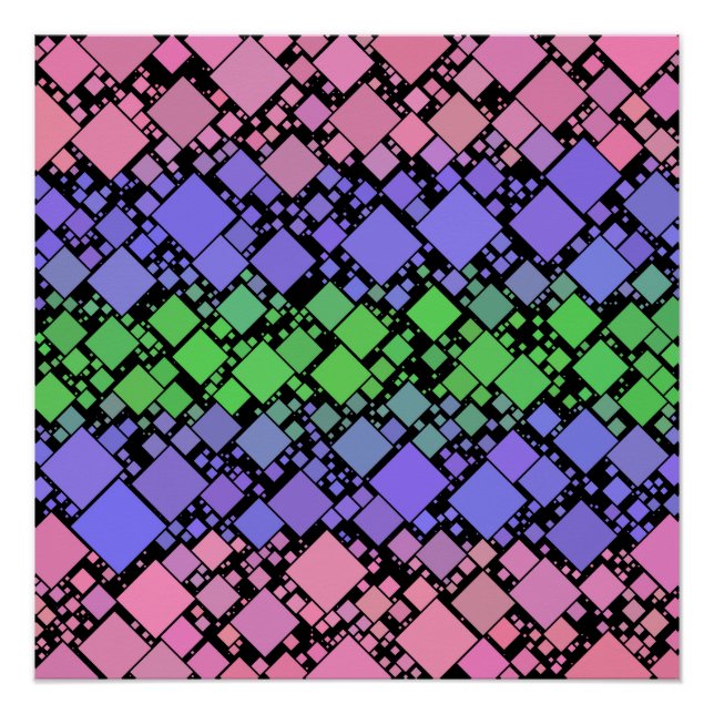 Póster Groovy Boho Retro Mod Geométrico Orgullo Trigénero (Anverso)