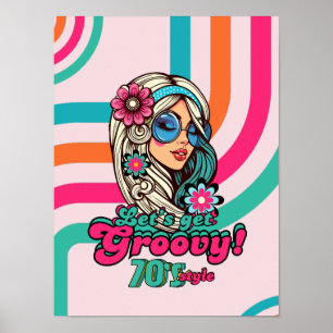 Póster Groovy Boogie Retro Disco