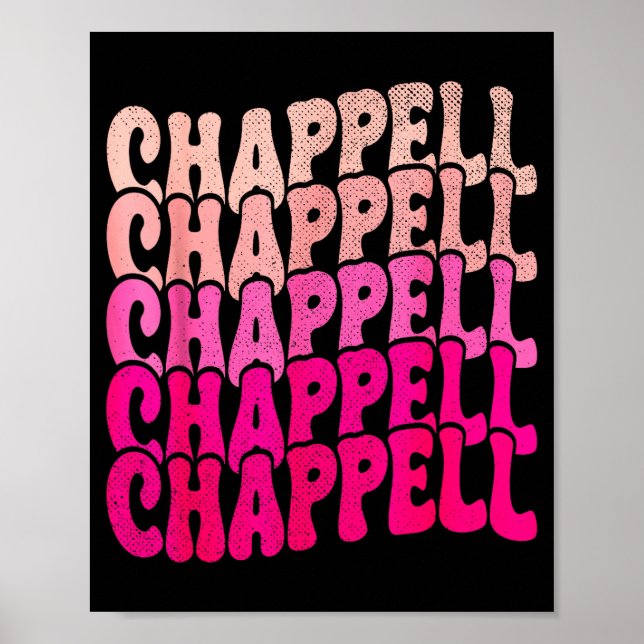 Póster Groovy Chappell First Name D Chappell Tees Meme  (Frente)