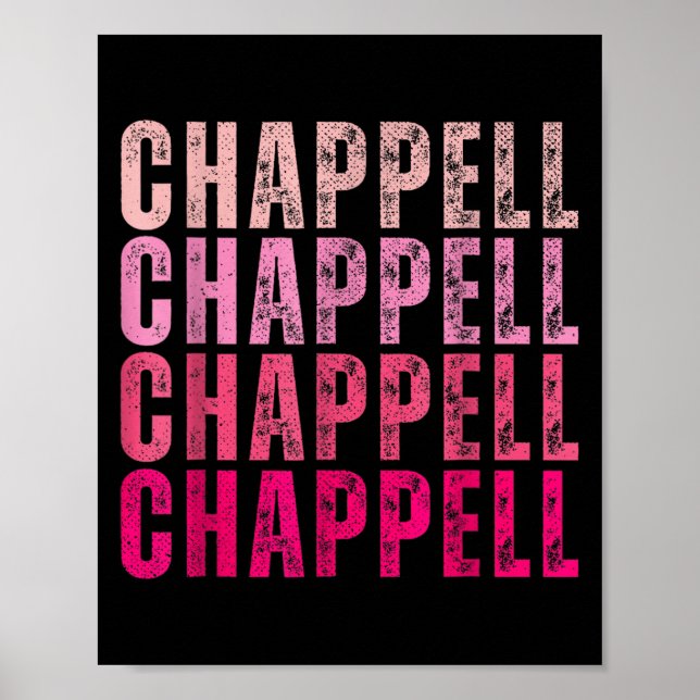 Póster Groovy Chappell First Name D Chappell Tees Meme  (Frente)