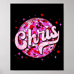 Póster Groovy Chris Nombre D Me encanta Chris Camisetas M