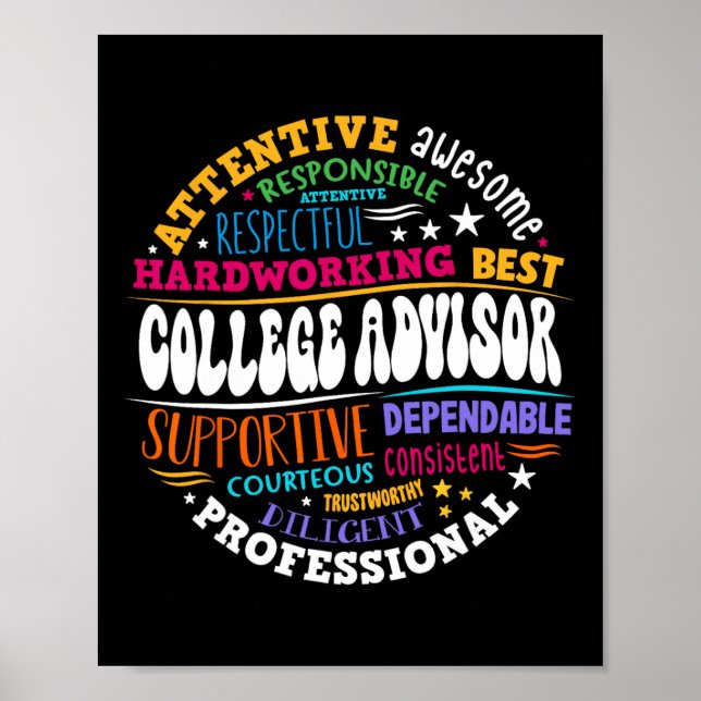 Póster Groovy College Advisor Appreciation Week Back To S (Frente)