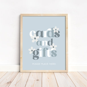 Póster Groovy Daisy Cards & Gifts Moderno Boho Birthday