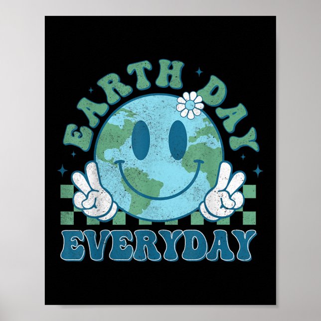 Póster Groovy Earth Day 2025 (Frente)