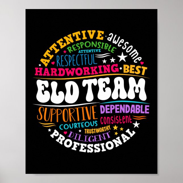 Póster Groovy Eld Team Crew English Language Development  (Frente)