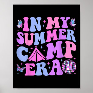 Póster Groovy En Mi Campamento De Verano
