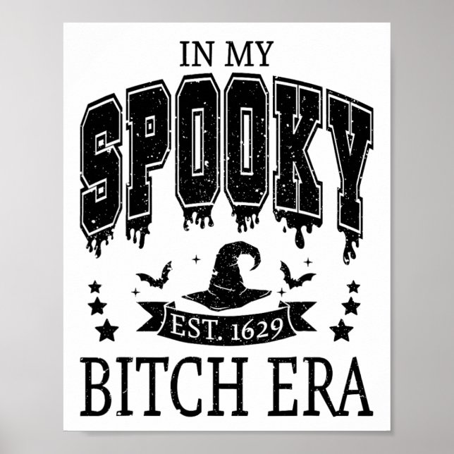 Póster Groovy En Mi Era De Escrúpulos Halloween (Frente)