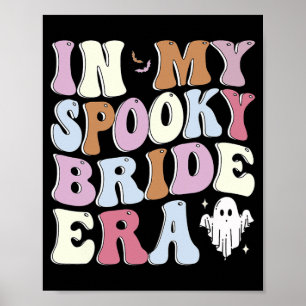 Póster Groovy en mi era de novia espeluznante