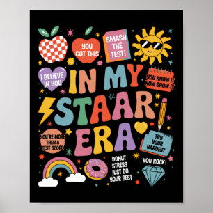 Póster Groovy En Mi Era Estelar Profesor Rock The Test Te