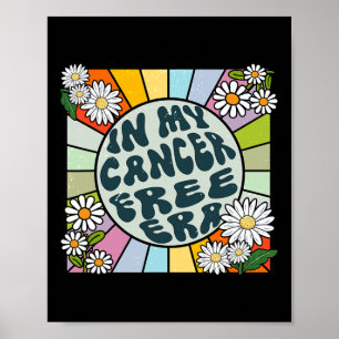 Póster Groovy En Mi Era Libre De Cáncer Cáncer De Mama