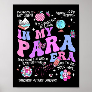 Póster Groovy En Mi Era Para Vintage Paraprofesional Par
