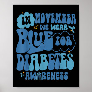 Póster Groovy En Noviembre Usamos Conciencia Sobre La Dia