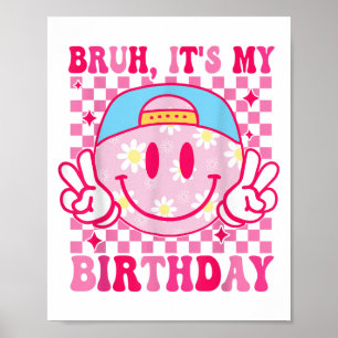 Póster Groovy es mi cumpleaños mujeres adolescentes Chica