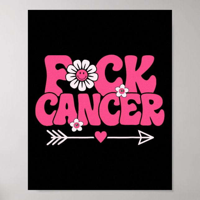 Póster Groovy Fck Cancer (Frente)