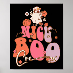 Póster Groovy Ghost Nicu Boo Crew Halloween Cute Boos Hom
