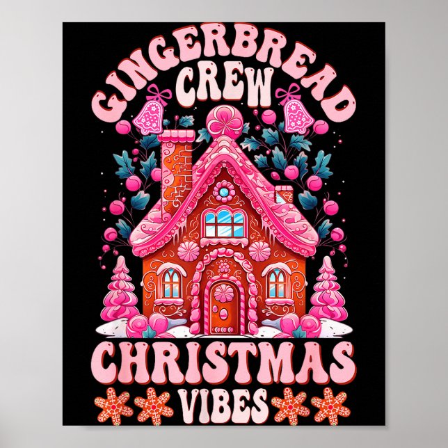 Póster Groovy Gingerbread House Crew Nk Christmas Vibes P (Frente)