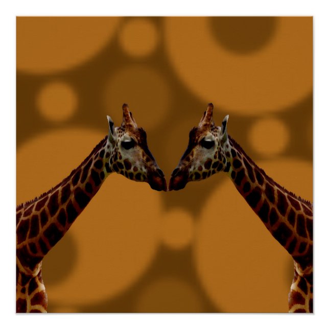 Póster Groovy Giraffes A Ir, (Anverso)