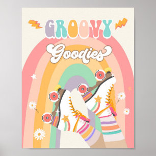Póster Groovy Goodies Roller Skate Retro Poster