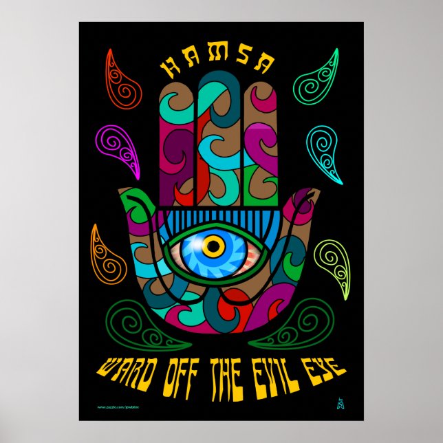 Póster Groovy Hamsa (Frente)