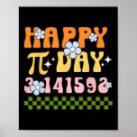 Póster Groovy Happy Pi Day Mathematics Teacher Pi Da<br><div class="desc">Groovy Happy Pi Day Mathematics Math Teacher Pi Day 3.14</div>