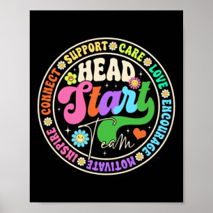 Póster Groovy Inspira Anima Amor Equipo de Head Start Atr