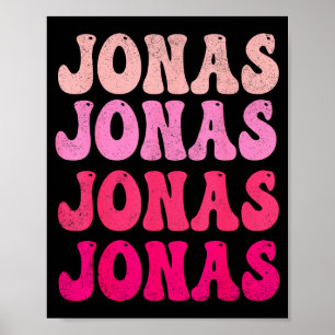 Póster Groovy Jonas Primer Nombre D Me Encanta Jonas Cami