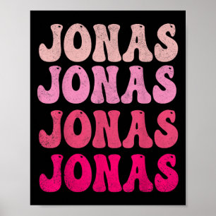 Póster Groovy Jonas Primer Nombre D Me Encanta Jonas Cami