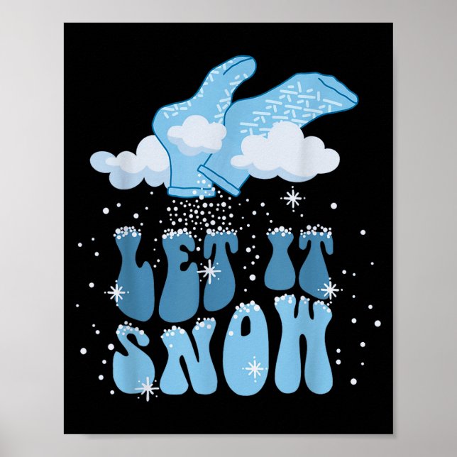 Póster Groovy Let It Snow Pct Patient Care Tech Nurse Chr (Frente)