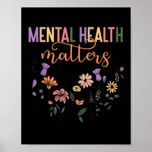 Póster Groovy Mental Health S Human Braille Awarene