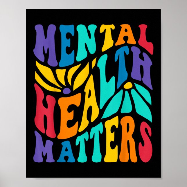 Póster Groovy Mental Health S Human Braille Awarene (Frente)