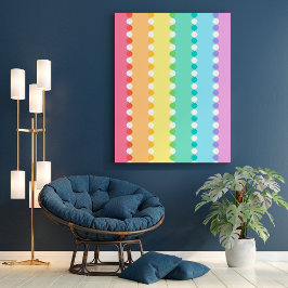 Póster Groovy moderno arcoiris LGBTQIA+