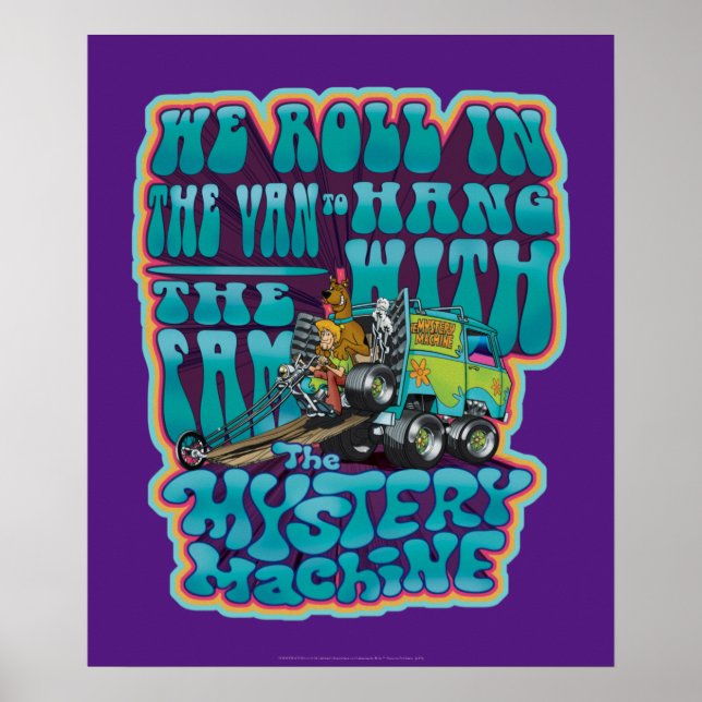 Póster Groovy Mystery Machine Fam Graphic (Frente)