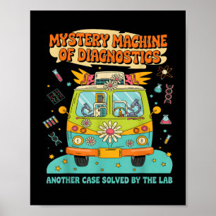 Póster Groovy Mystery Machine Of Diagnostics Lab Tech Lab